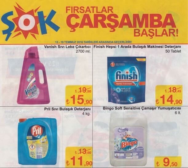 Şok Market 13-19 Temmuz Aktüel İndirimleri