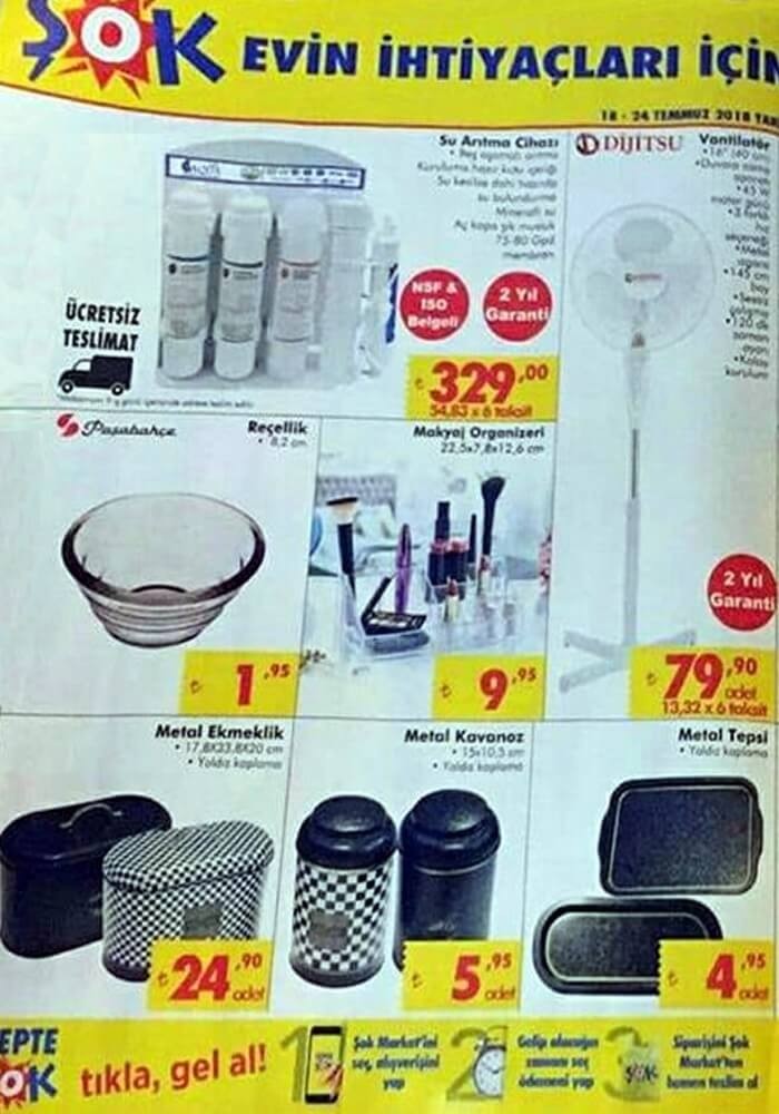 Şok Market 18 Temmuz 2018 İndirim Kataloğları