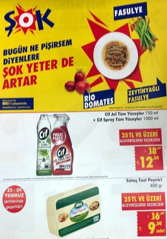 Bim - Şok Market Hafta Sonu  İndirimleri