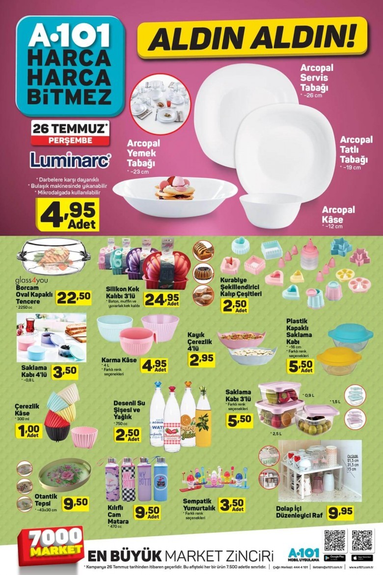 A101 26-30 Temmuz Aktüel İnidirimleri