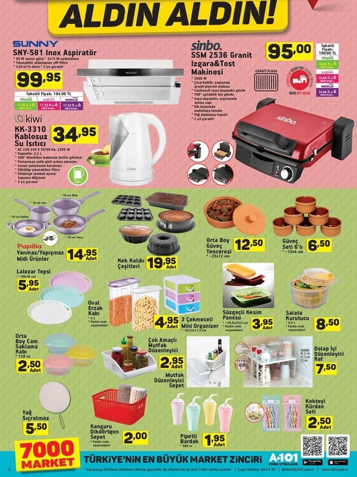 A101 5 Ağustos Aktüel İndirim Kataloğları