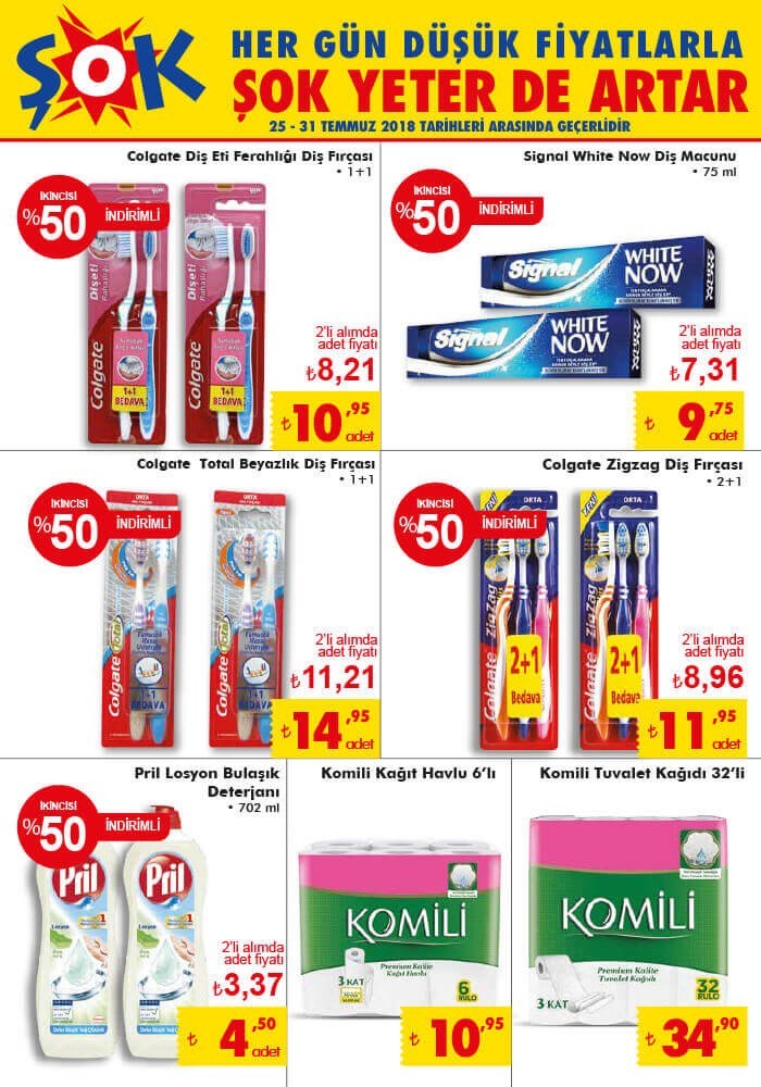 A101, Bim, Şok 3 Ağustos  Market  İndirimleri