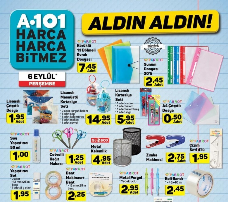 A101 6 Eylül 2018 Aktüel İndirimleri