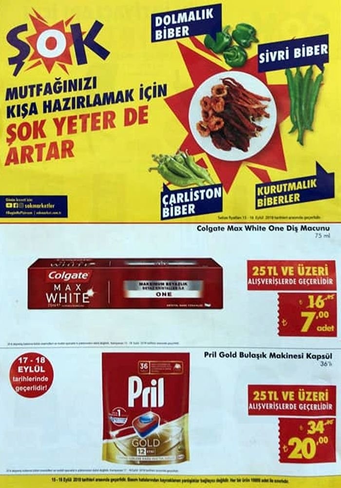 ŞOK Aktüel 15-18  Eylül 2018  Fırsatları