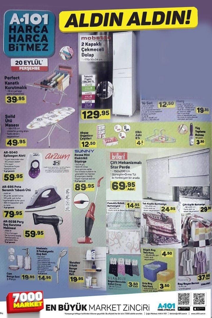 A101 20 - 28 Eylül Aktüel İndirim Kataloğları