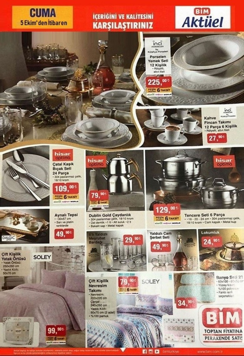 Bim 5 Ekim Aktüel İndirim Kataloğları