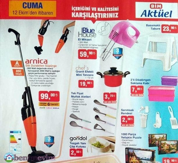 BİM 12 Ekim 2018 Cuma Fırsat Ürünleri Kataloğu