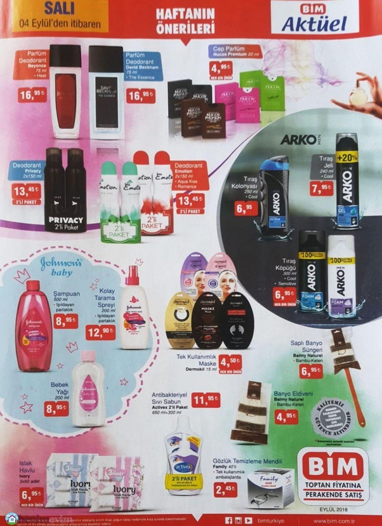 BİM 12 Ekim 2018 Cuma Fırsat Ürünleri Kataloğu