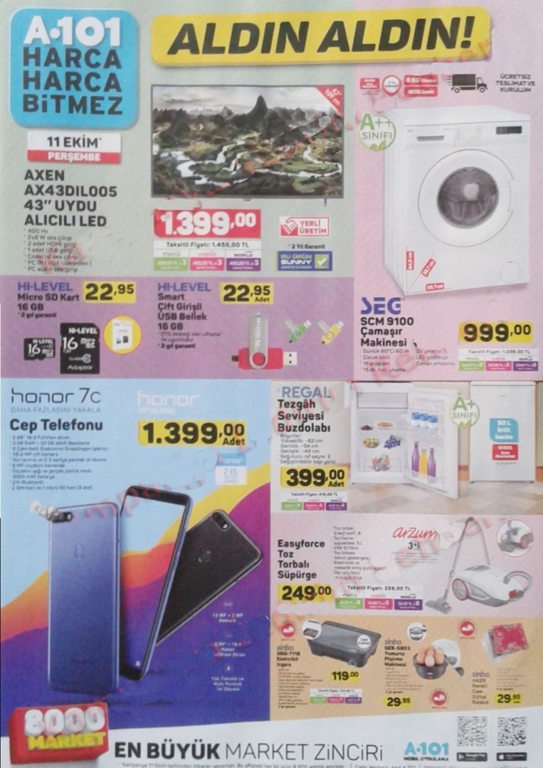 A101 Ekim Ayı İndirimleri (GÜNCEL)