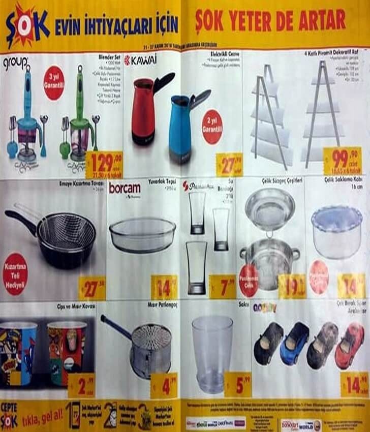 Şok 21-27 Kasım 2018 Aktüel Ürünleri Kataloğu