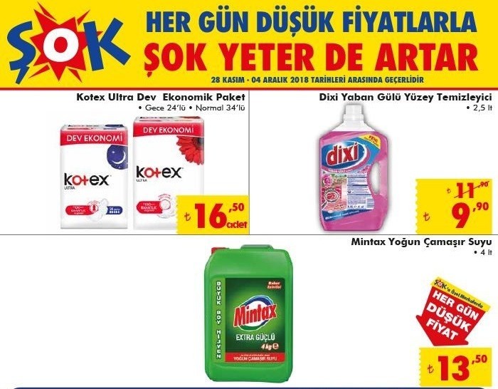 Şok 1 Aralık – 4 Aralık 2018 aktüel ürünler kataloğu yayınlandı