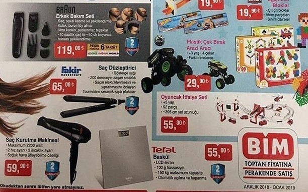 Bim 28 Aralık 2018 Aktüel Ürünler