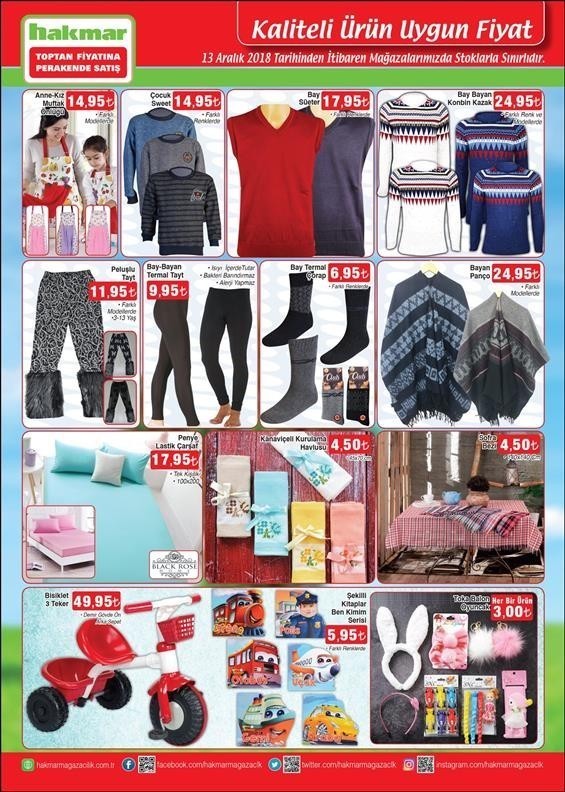 Şok - Hakmar Market 13 -20 Aralık 2018 Akteül İndirimleri Kataloğu