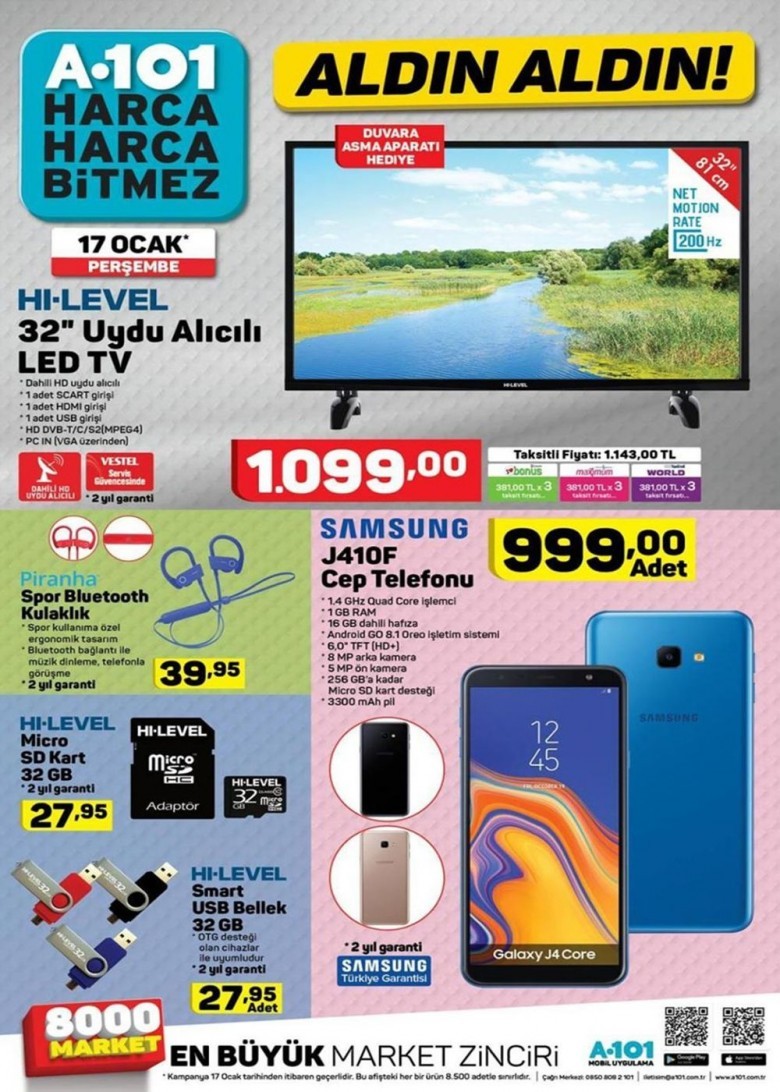 A101 aktüel 18 Ocak 2019 Akteül Ürünler Kataloğu (HD)