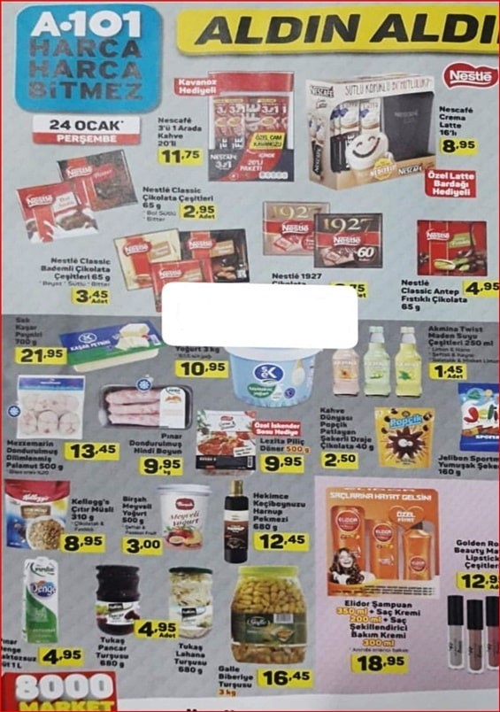 A101 20-26 Ocak 2019 İndirimli Aktüel Ürünler Kataloğu