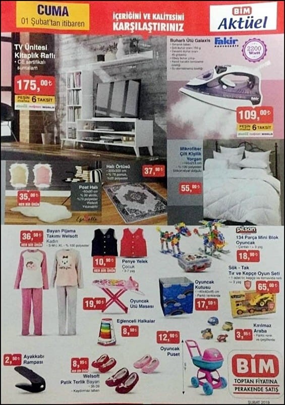 Bim 1 Şubat 2019 Aktüel Ürünler Kataloğu