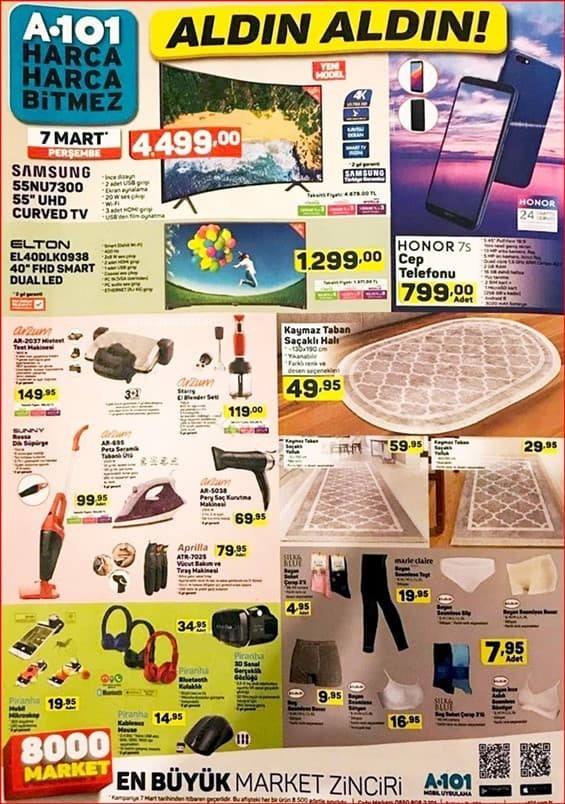 A101 7 Mart 2019 Aktüel Ürünler Kataloğu