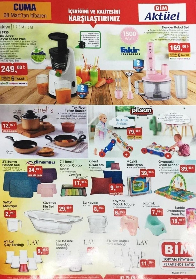 Bim  Mart 2019 Aktüel Fırsat Ürünleri Bahar Kampanyası