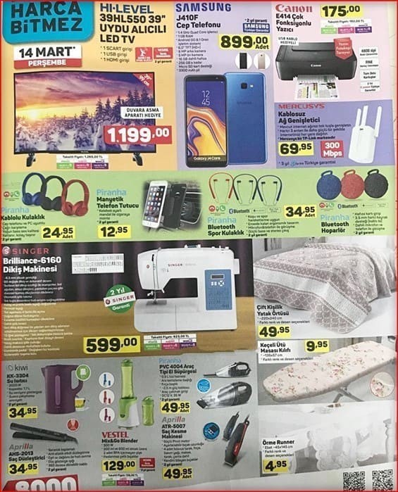 A101 14 Mart 2019 Aktüel Ürünler Kataloğu